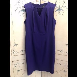 Purple Nine West knee length work dress